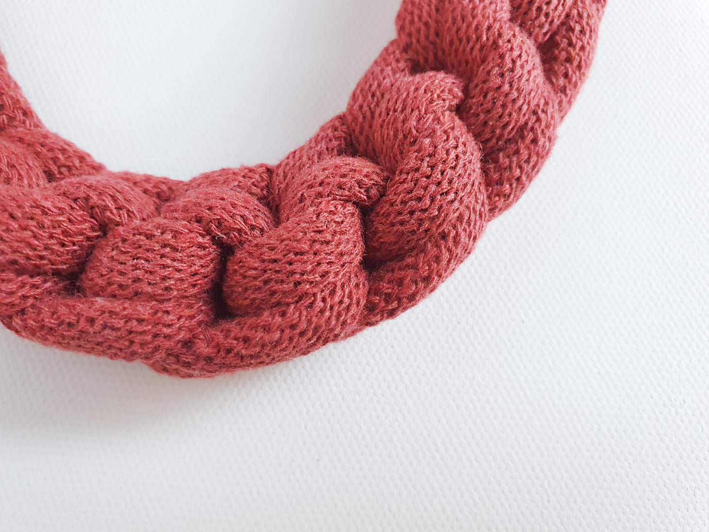 Statement recycled textile necklace BEN in Wild Rose