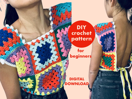 DIY crochet pattern: Justin open-back Top