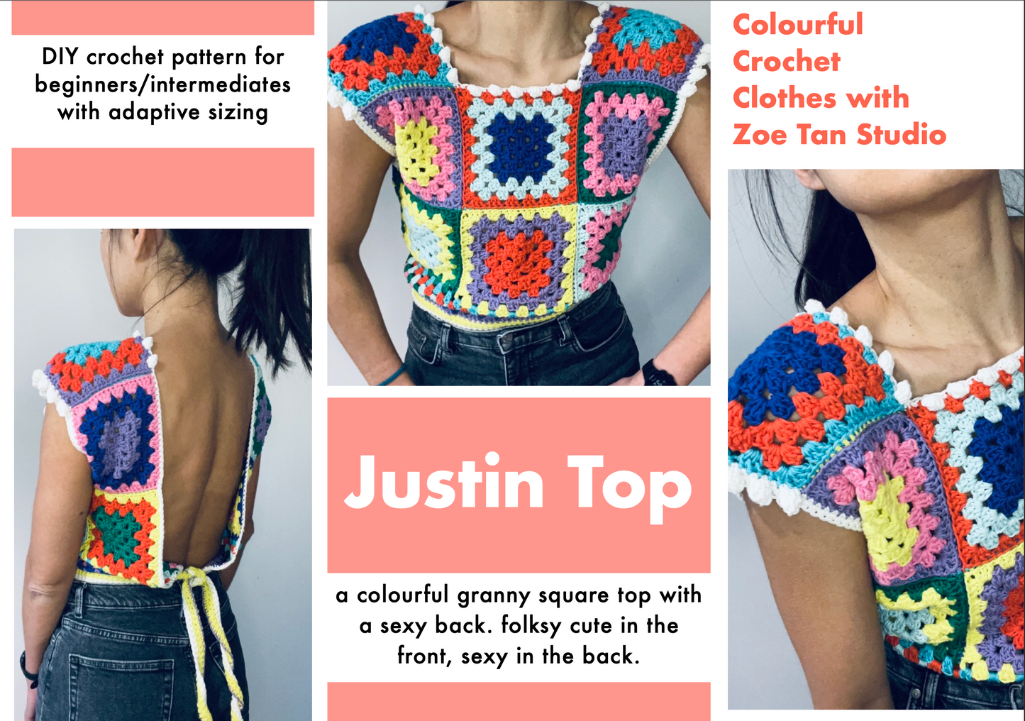 DIY crochet pattern: Justin open-back Top