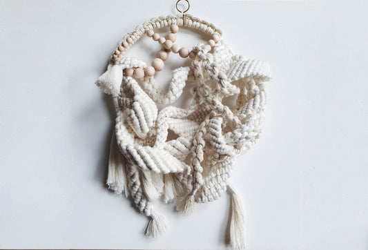 Macrame: “Discombobulated”, 2021, 25cm x 43cm