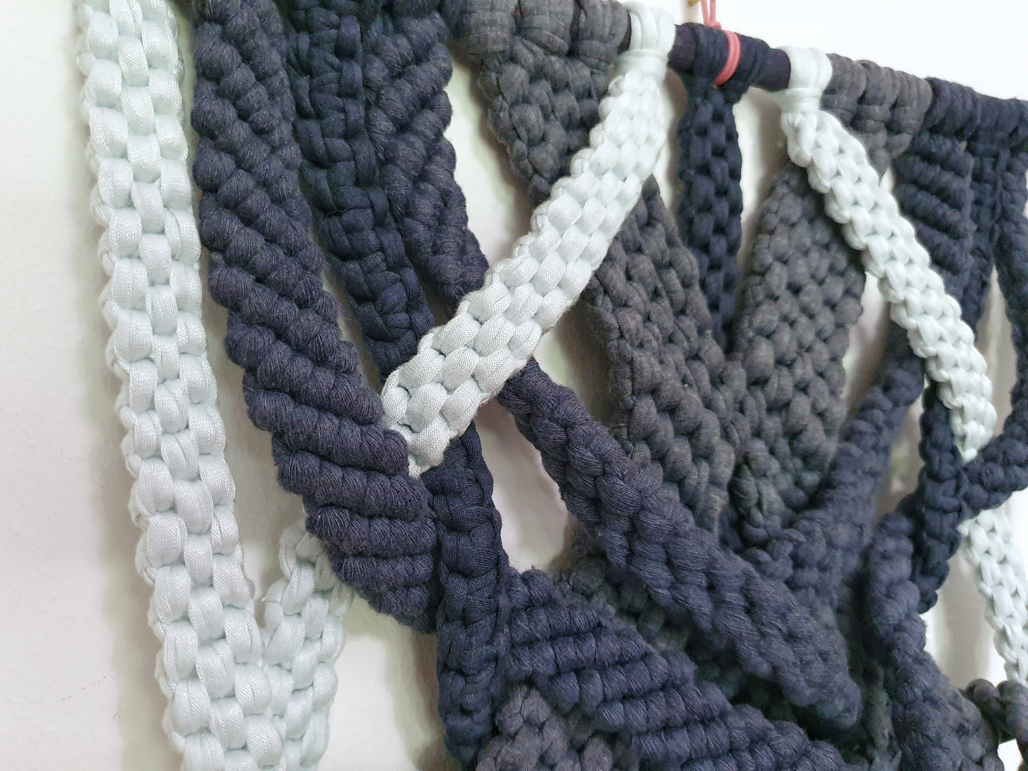 Macrame: “Indigo Dip”, 2021, 40cm x 61cm