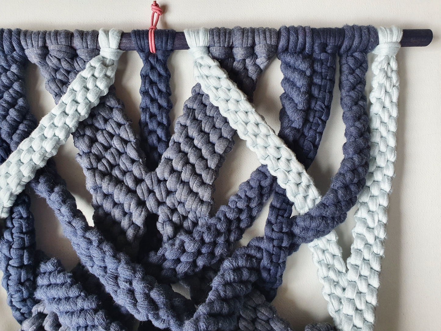 Macrame: “Indigo Dip”, 2021, 40cm x 61cm