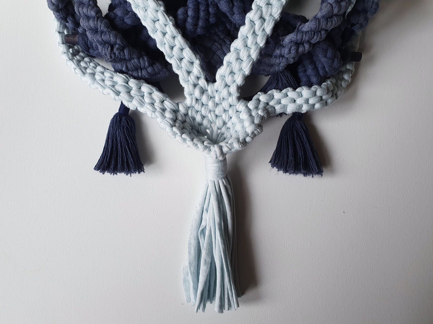 Macrame: “Indigo Dip”, 2021, 40cm x 61cm