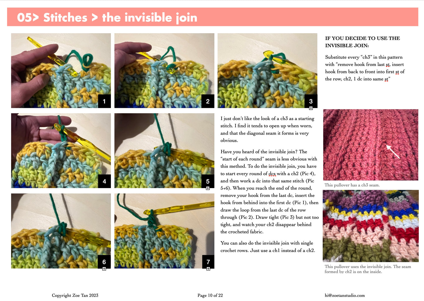 DIY crochet pattern: Ursula scrap yarn Pullover