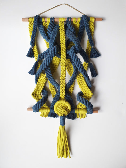 Macrame: "Strange Fruit", 2020, 36cm x 63cm