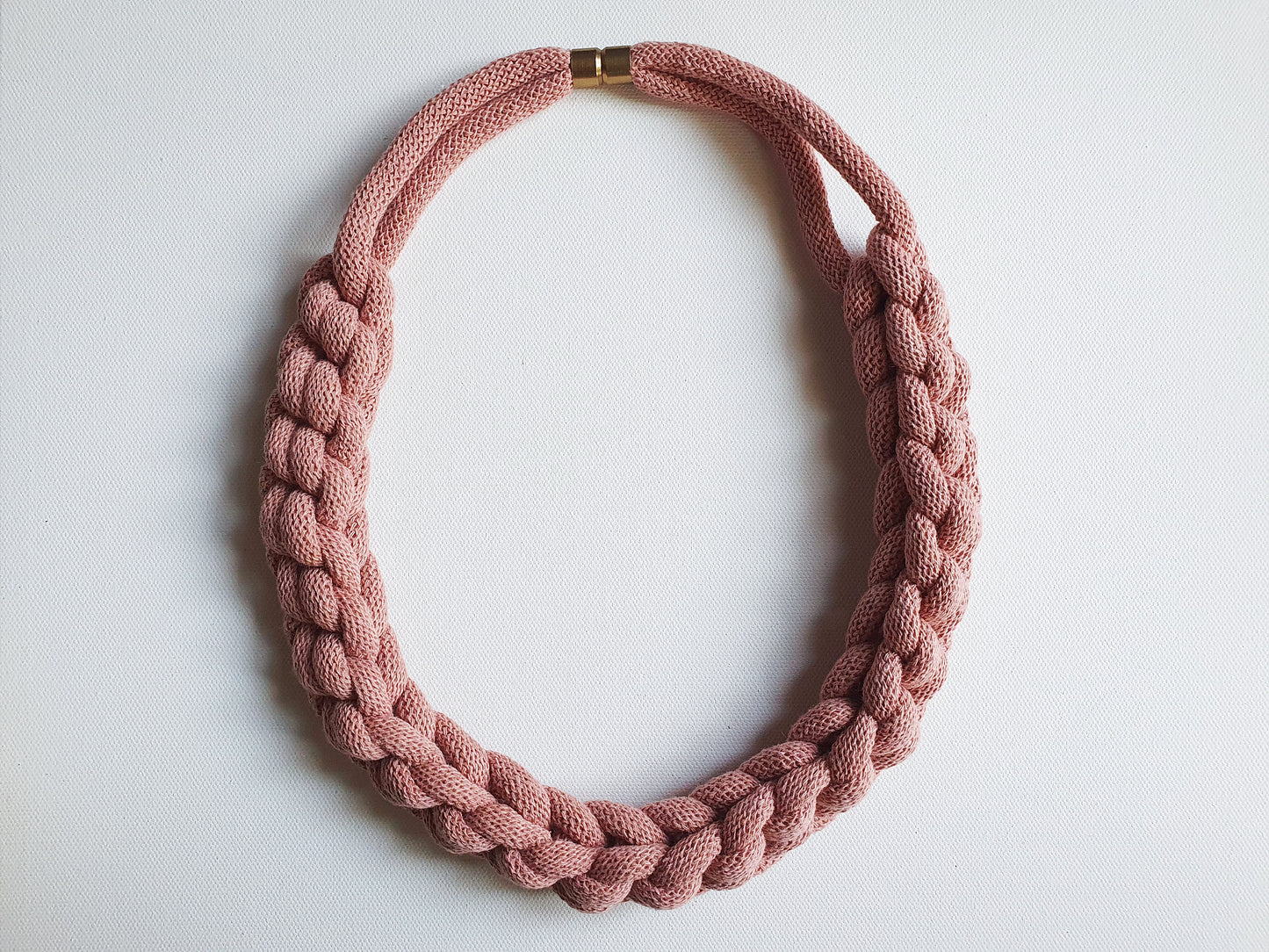 Long recycled textile necklace VAL